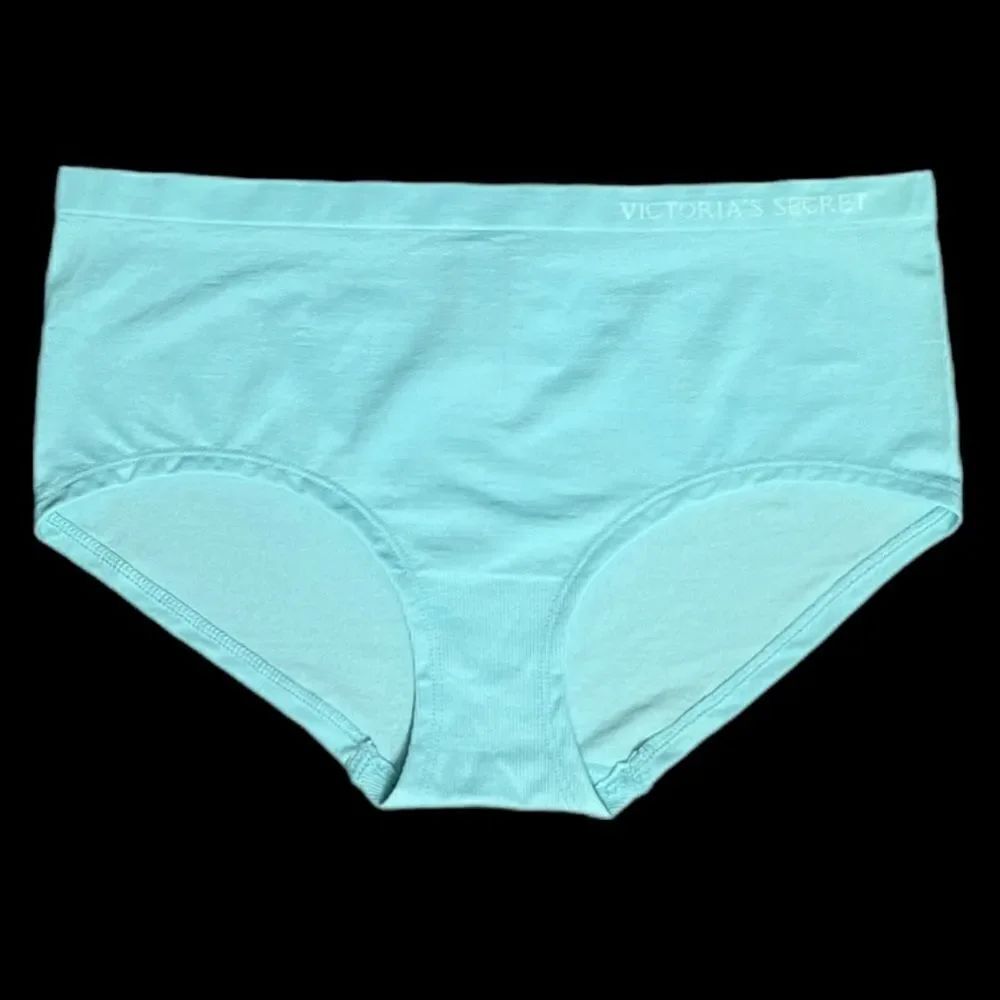 Victorias Secret Seamless Supersoft Smooth Hiphugger Hipster Panty Blue Large